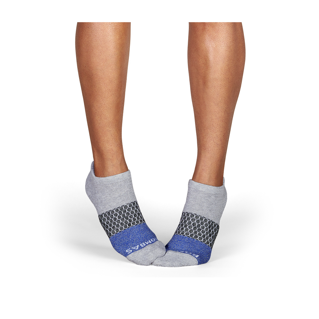 Men's Marl Ankle Socks - Marled Charcoal - Extra Large - Bombas