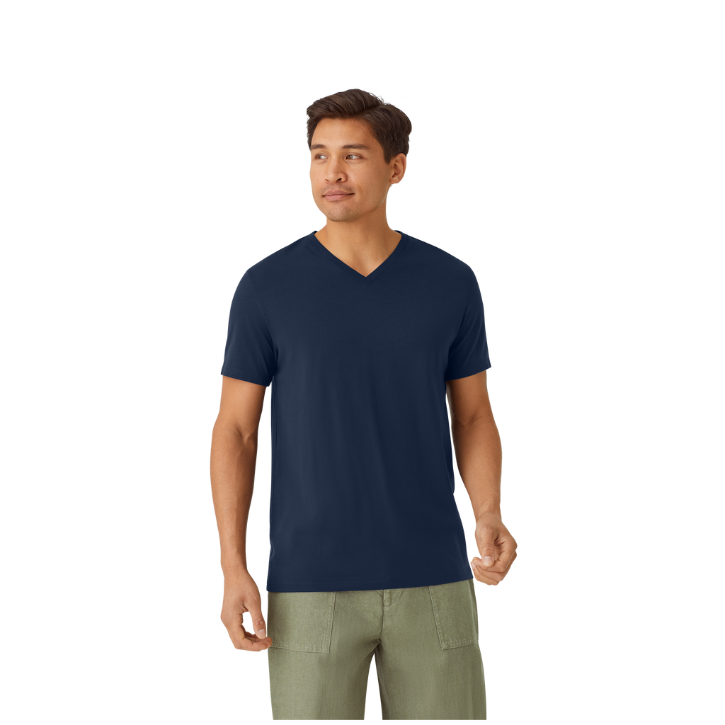 Men's Cotton V-Neck T-Shirt –