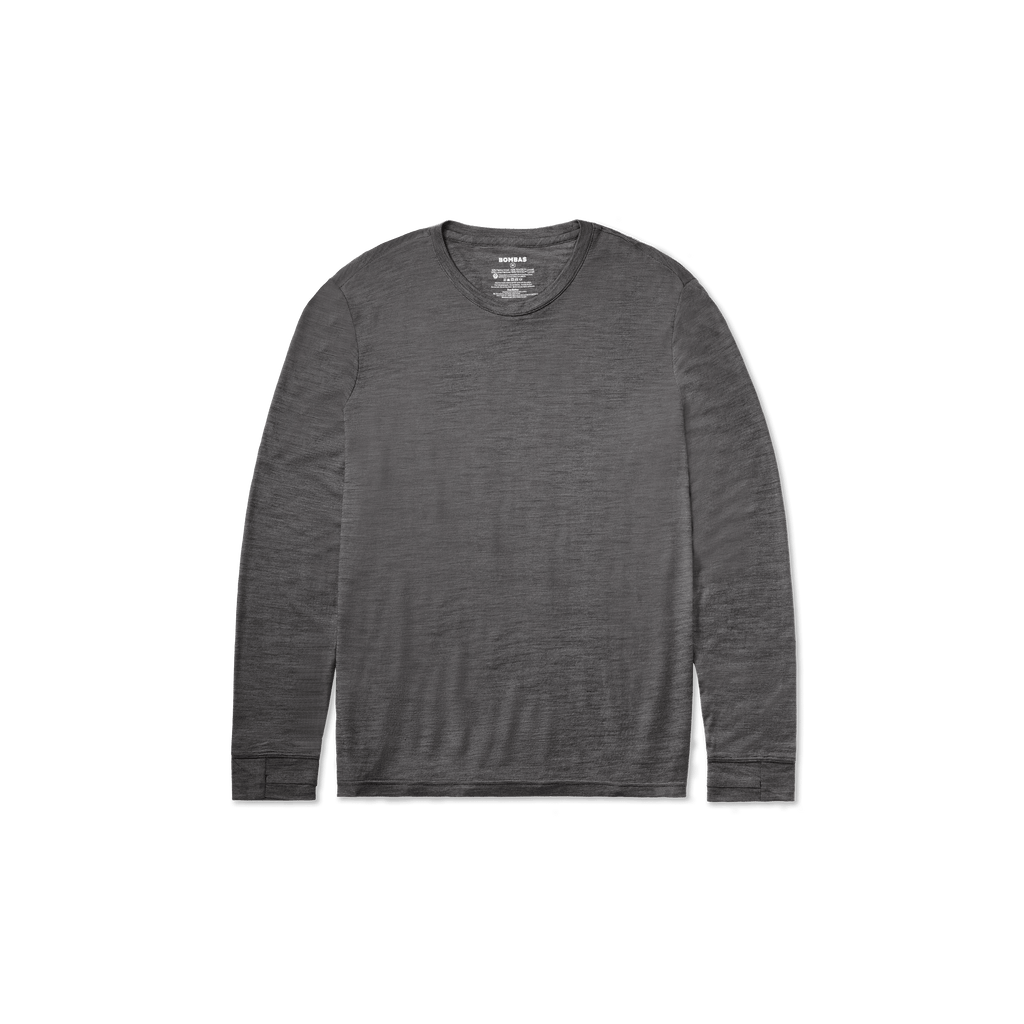 Men's Merino Wool Blend Crew Neck Long Sleeve T-Shirt – Bombas