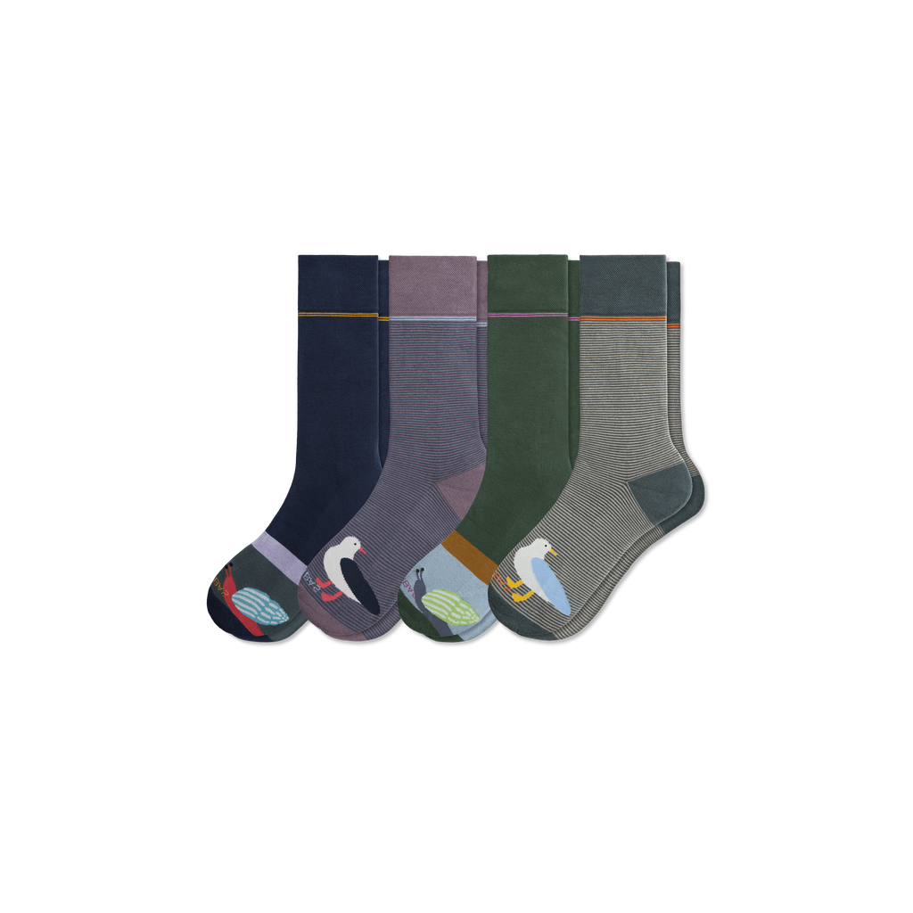 Men’s Seaside Dress Calf Sock 4-Pack – Bombas