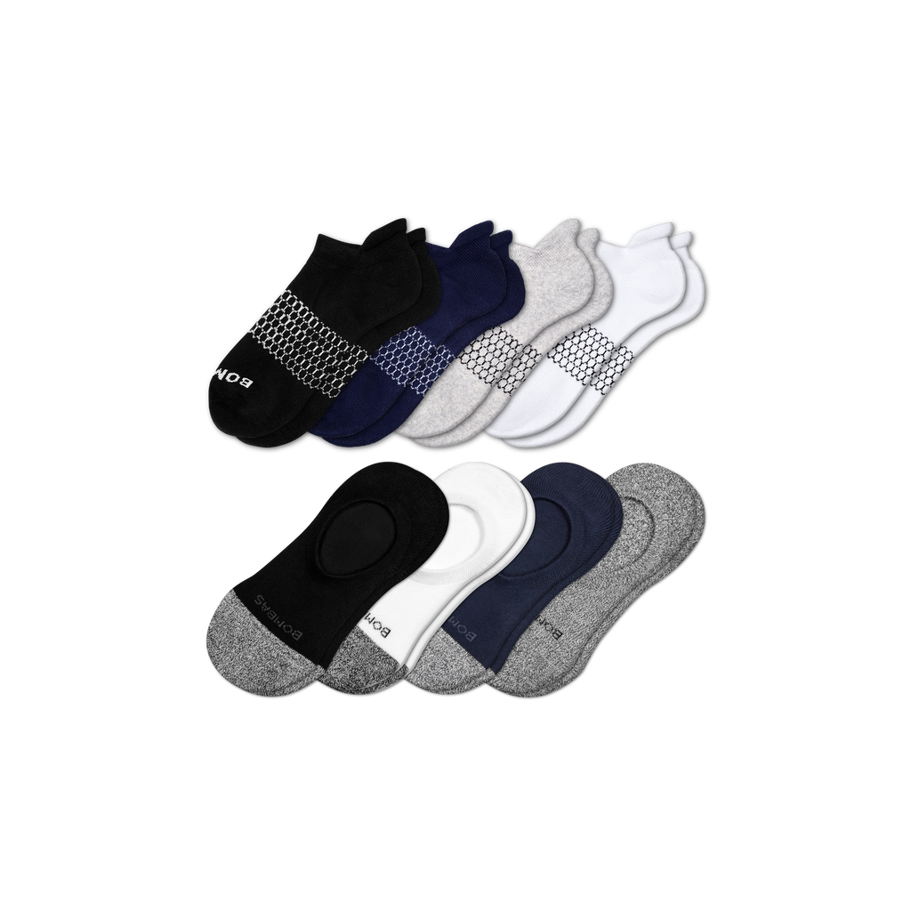 Men's Ankle & Cushioned No Show Sock 8-Pack – Bombas
